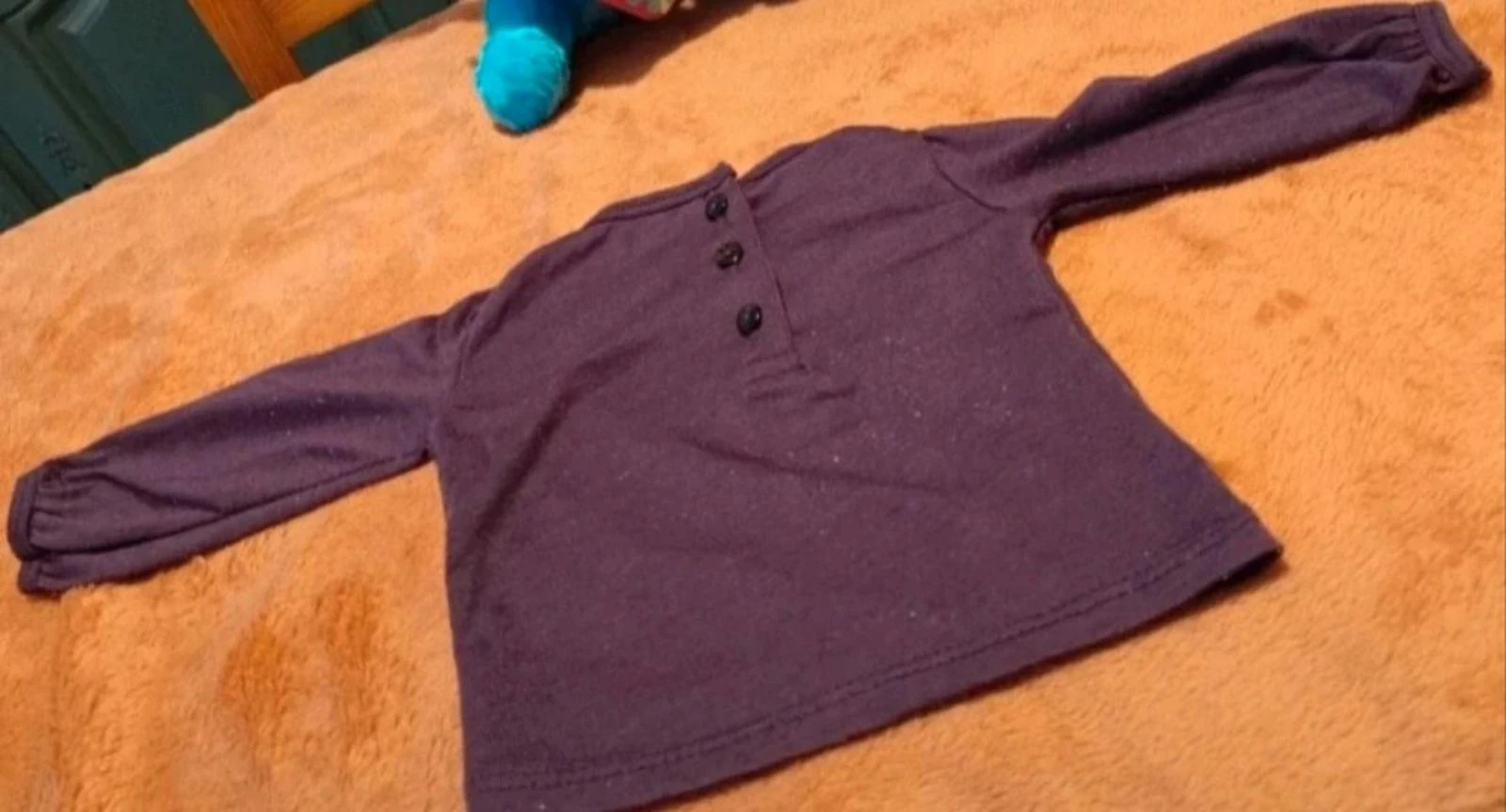 T-shirt de mangas compridos roxo com coração - 3 meses – photo 2